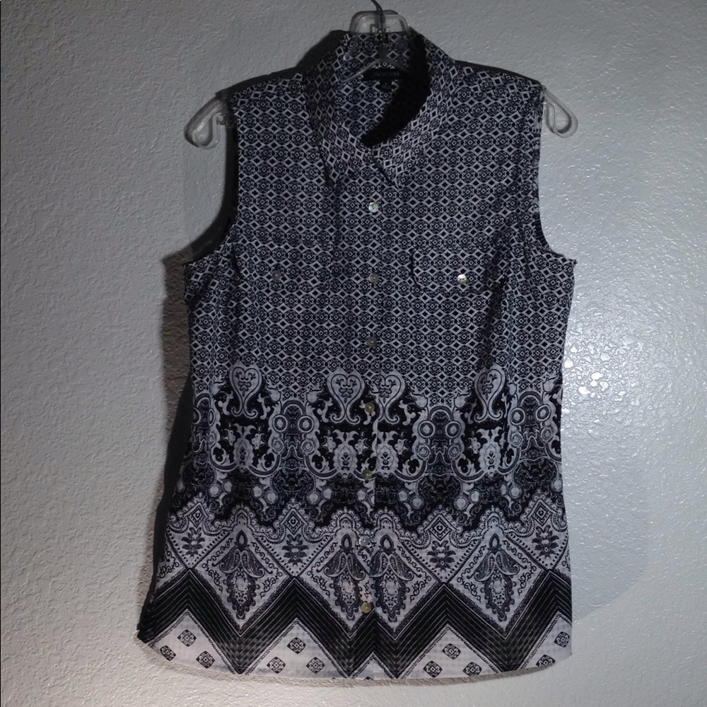 FINAL MARKDOWN Ladies' Notations Sleeveless Blouse (M)